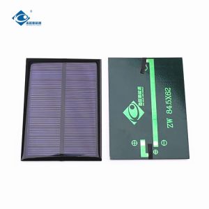 China 5V Customized Poly Mini Epoxy Solar Panel ZW-8456-2 Transparent 0.66W Poly Silicon PCB Solar Panel 0.13A on sale
