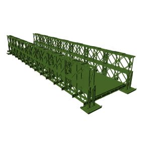 Professional Temporary Bailey Bridge Steel Structure Customized AWS Approved