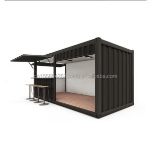 20ft Steel Frame Prefabricated Food Booth Container with Aluminum Windows and