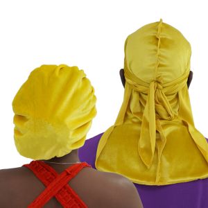 Soft Velvet Satin Silk Custom Logo Durag Bonnet