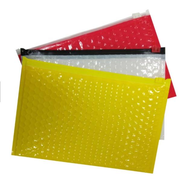 Quality Custom Printed Bubble Package Envelope Plain End Style Zipper Design wholesale