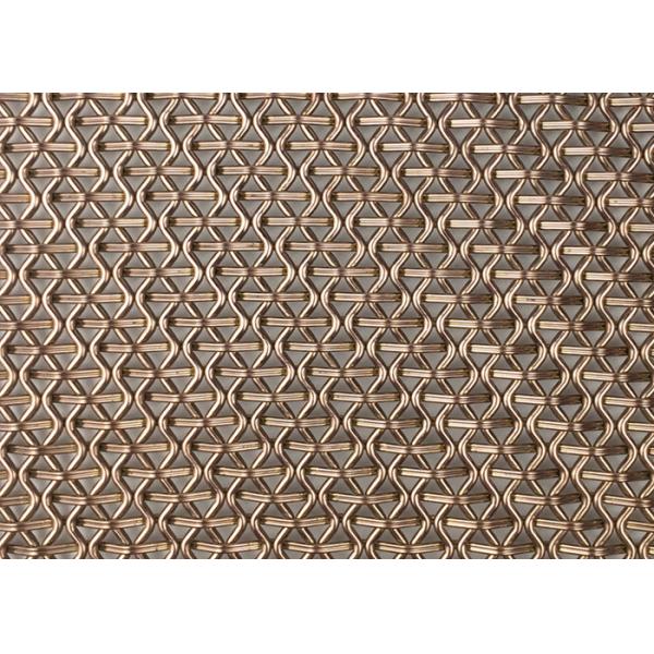 Quality Architectural PVD Metal Decorative Woven Wire Mesh Facade Panels SS410 4.5mm wholesale