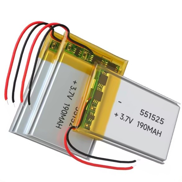 551525 3.7V 190mAh Lithium Polymer Battery KC UN38.3 Certified Rechargeable Lipo