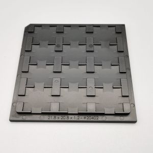 Black Plastic Waffle Pack Tray ESD 12PCS High Temperature Tray