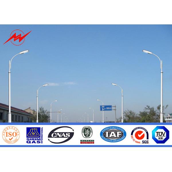 Quality 6 - 8m Height Solar Power Systerm Street Light Poles With 30w / 60w Led Lamp wholesale