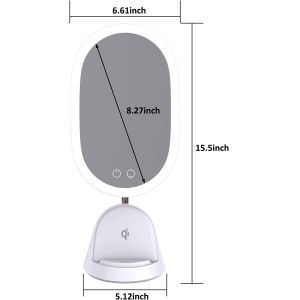 LED Lighted Makeup Mirror with Magnifying Mirror 8.27 Inch 72 Premium LED