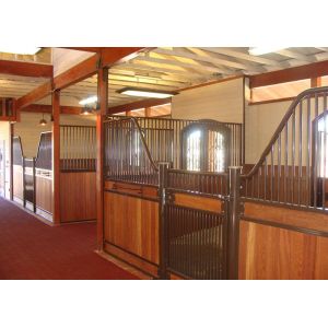 Cheap Custom European Horse Stalls Panels Low Stall Front Design Adjustable Latch Plate for sale
