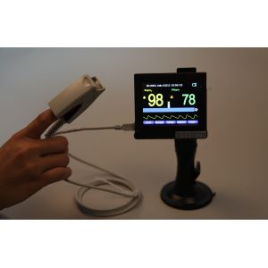 Desktop Rechargeable Fingertip Pulse Oximeter , LED Display