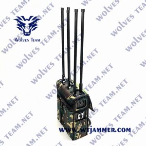 IP65 Powerful Backpack Cell Phone Jammer GPS GSM DCS 3G 4G 5G Blocker Coverage