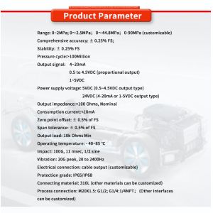 High Accuracy UBST-20H2Y Hydrogen Pressure Transmitter For Nuclear Power Storage