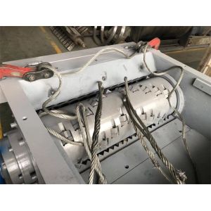Single Shaft Plastic Shredder Machine Siemens PLC Monitoring For Waste Rubber