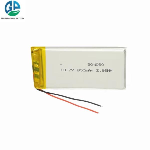 3.7V 800mah IEC62133 KC Approved 304060 Lithium Polymer Battery Pack 500times