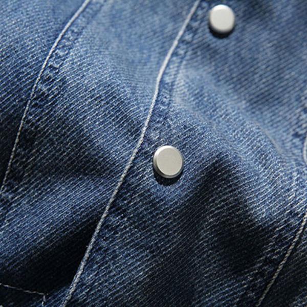 Manufactuer OEM Oversized Jacket Fade Color Casual Denim Jacket Youth