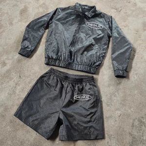 China Custom Windbreaker Polo Shirts Shorts Elastic Waist 2 Piece Set Sweatsuits Nylon Polo T Shirt Shorts Pants Tracksuits for Men on sale