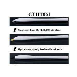 Cheap White Disposable Microblading Pen / Durable Permanent Makeup Manual Tattoo Pen for sale