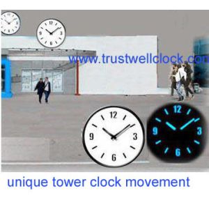 Ancient church wall clocks and movement motor mechanism old church building