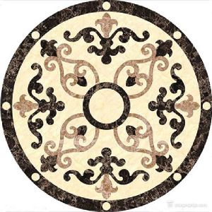 Luxury Looking Water Jet Marble Medallion For Interior Floor Custom Size