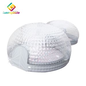 Two In One Inflatable Event Tent Customized Size With Foldable Entrances