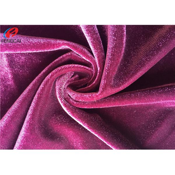 Super Soft Polyester Spandex Velvet Fabric , Elastic Korean Fabric Eco -