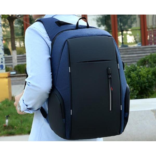 Black 17 Inch Business Laptop Backpack Waterproof Computer Bag With USB