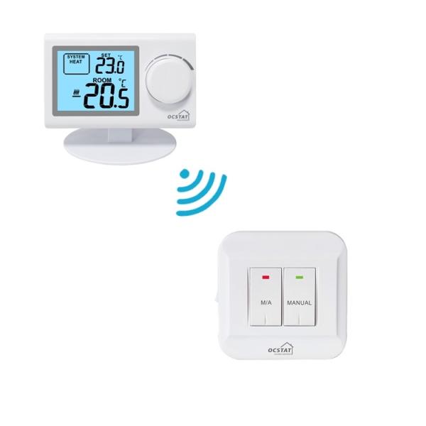 Riseem 230V RF Battery Powered NTC Sensor Non Programmable Wireless Room