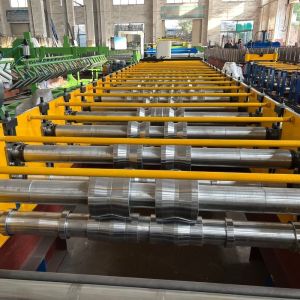 0.3mm-0.8mm Thickness Trapezoidal Covermax Roof Tile Roll Forming Machine