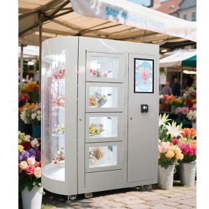 Cheap Winnsen Bouquet Vending Machine With LCD Digital Signage Advertising Function for sale