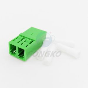 Flangeless LC / APC Duplex Fiber Optic Adapter With Plastic Buckle