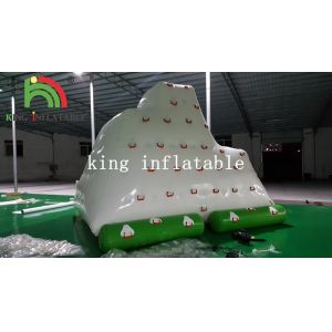 Cheap 4m x 3m Green / White Inflatable Water Toy / Mini PVC Iceberg For Water Park for sale