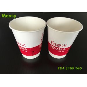 Printing 12oz Insulated Paper Cups / eco friendly disposable coffee cups Red