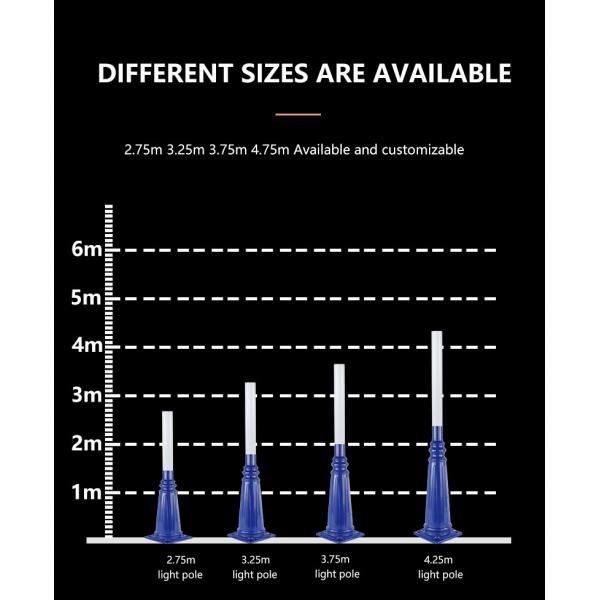 Outdoor Custom 12M Solar Street Light Pole Galvanized Smart Led Smart Pole 15m