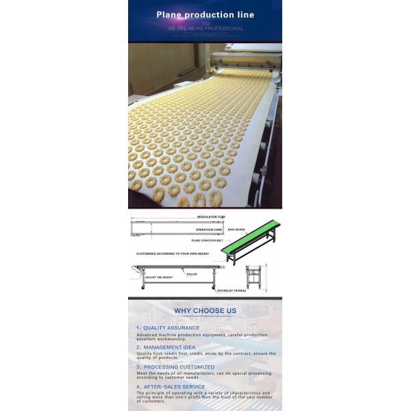 Biscuit Production Line Flat Belt Conveyor 0.4kW - 22kW Power High Efficiency