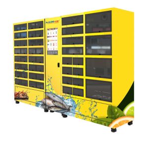 Refrigerated Locker Vending Machine Seafood Birthday Cakes Fresh Food Vending