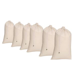 OEM Large Cotton Drawstring 3cm 5 OZ Laundry Hamper Bag