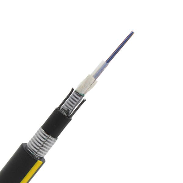 PE Black Outer Jacket Material Optical Fiber Cable 8 Fibers Fiber Count Fiber