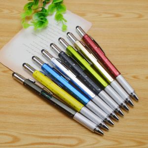 Personalized Custom Plastic 6 in 1 Tool Pen with Ruler Level and Two-Head