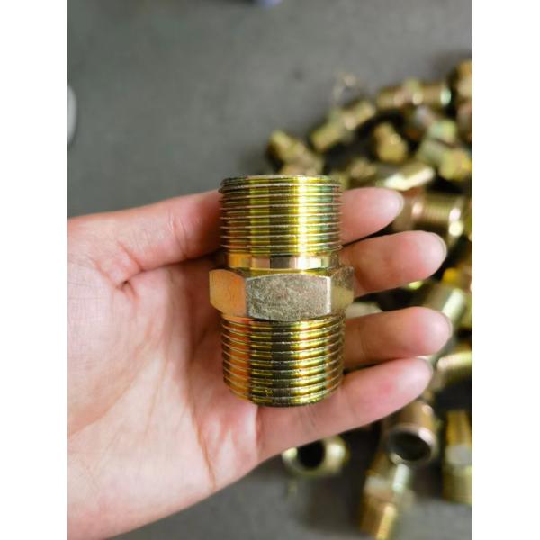 Quality Nice Carbon Steel Forklift Reusable Customized Thread Adapter / Hydraulic Hose Fittings Hydraulic Hose Ferrule Fittings wholesale