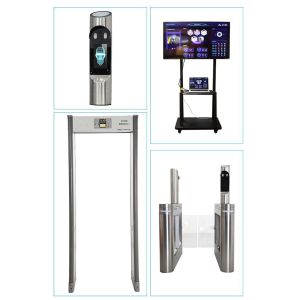 Metal Detector System Walk Through Temperature Scanner With Face Recognition
