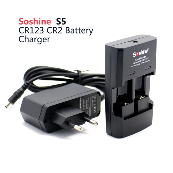 Soshine S5 Intelligent Quick Battery Charger For 1-2pcs Li-ion RCR123 16340