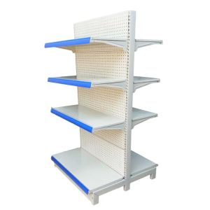 Factory Customized Color Size Logo white grocery shelving wall shelves shop