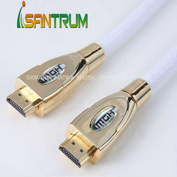 Quality 1080P High End gloden HDMI Cable with Ethernet Support 3D wholesale