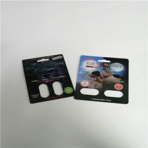 Rhino 7 3D Blister Card Packaging Mens Sexual Supplements For Boosting Libido