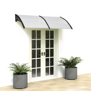 80x240cm Polycarbonate Canopy Window Awning Canopy Window Sun Shade Patio Cover