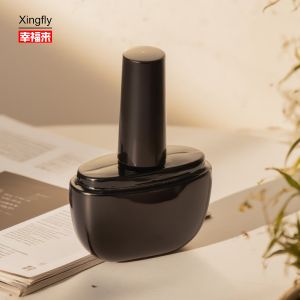 17ml Nail Polish Bottle Custom Color UV Gel Empty Glass Vial With Brush Stained