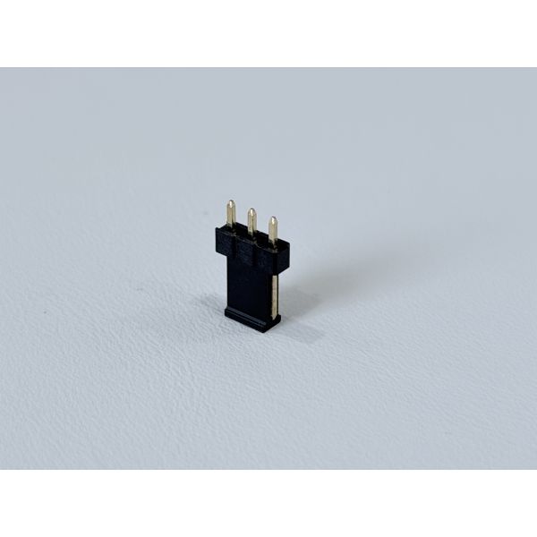 2.54mm Pitch 1×3 Single-Row Pin Header Connector, Gold-Plated PCB Electronic Connector for Signal & Power Transmission