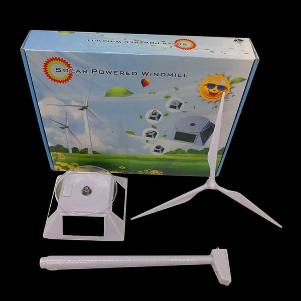 Portable Solar Windmill Toy Featuring Lightweight Construction Suitable for Science Experiments and Kids Learning