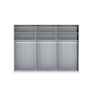 Lacquer White Custom Wardrobe Closet Modern Tailored With Lattice Box