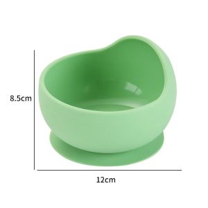 2-Pack Silicone Baby Feeding Set Suction Bowl and Spoon Dinnerware Supplies for