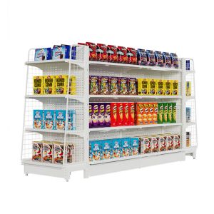 Heavy Duty Supermarket Display Shelving Racks With Large Load Capacity