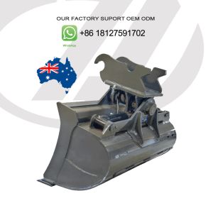 Yellow Black Customized Excavator Cleaning Bucket 0.1-4Cbm Capacity